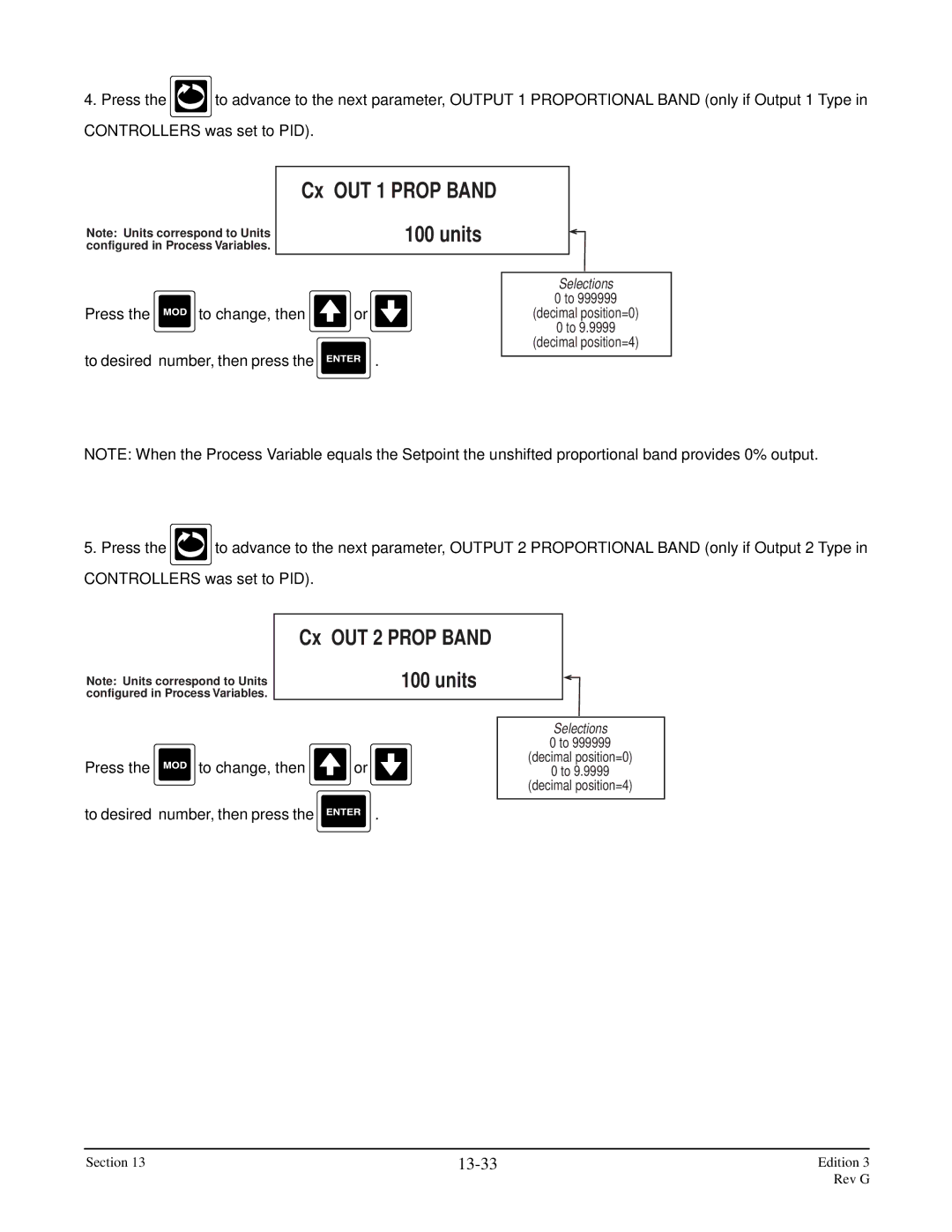 Anderson Manufacturing AV-9000 manual Cx OUT 1 Prop Band Units, 13-33 