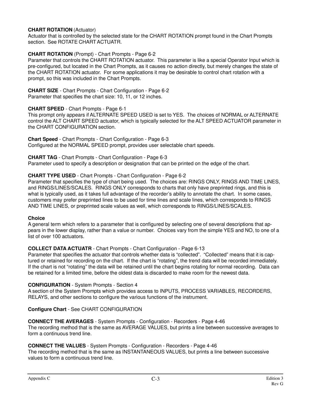 Anderson Manufacturing AV-9000 manual Chart Rotation Actuator, Choice 