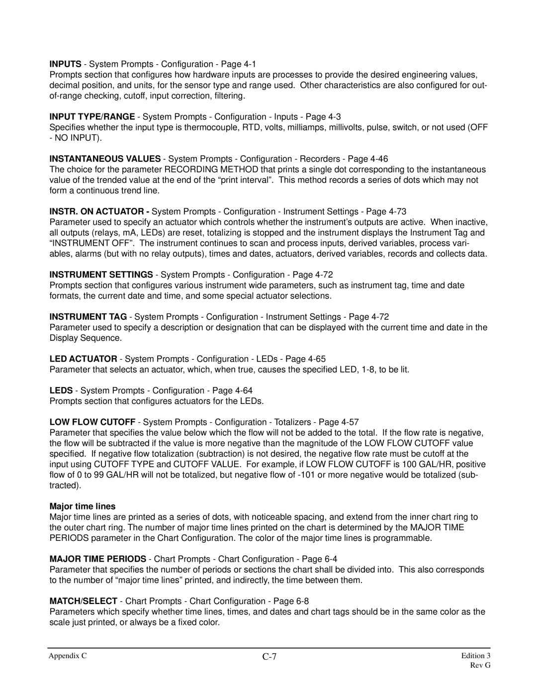 Anderson Manufacturing AV-9000 manual Major time lines 