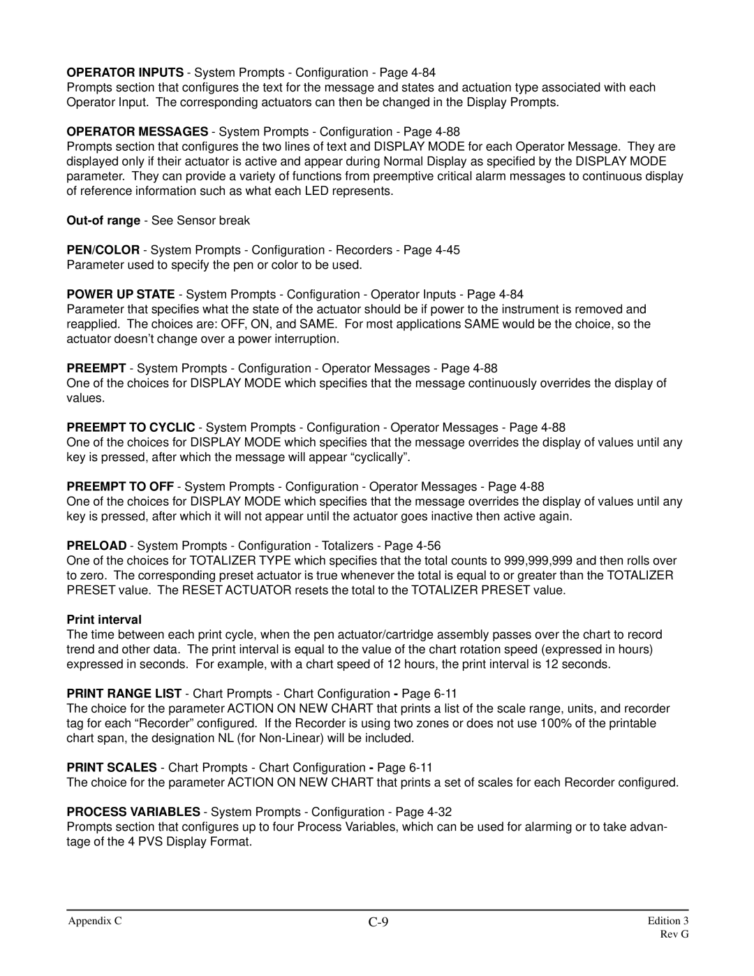 Anderson Manufacturing AV-9000 manual Print interval 