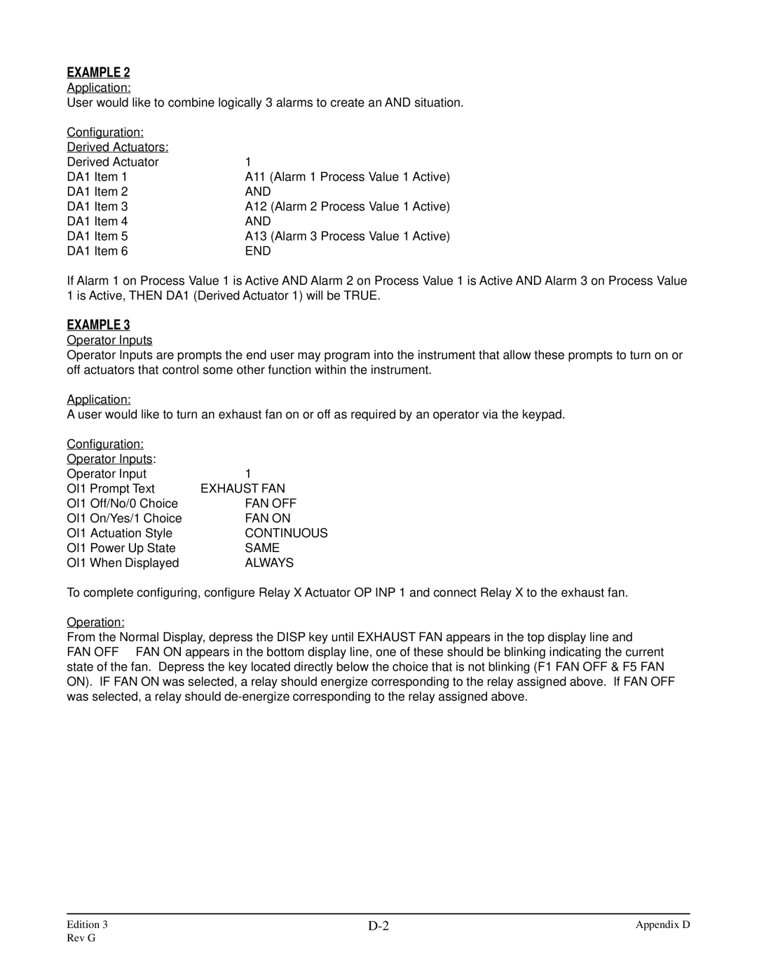 Anderson Manufacturing AV-9000 manual End, Exhaust FAN, Fan Off, FAN on, Continuous, Same, Always 