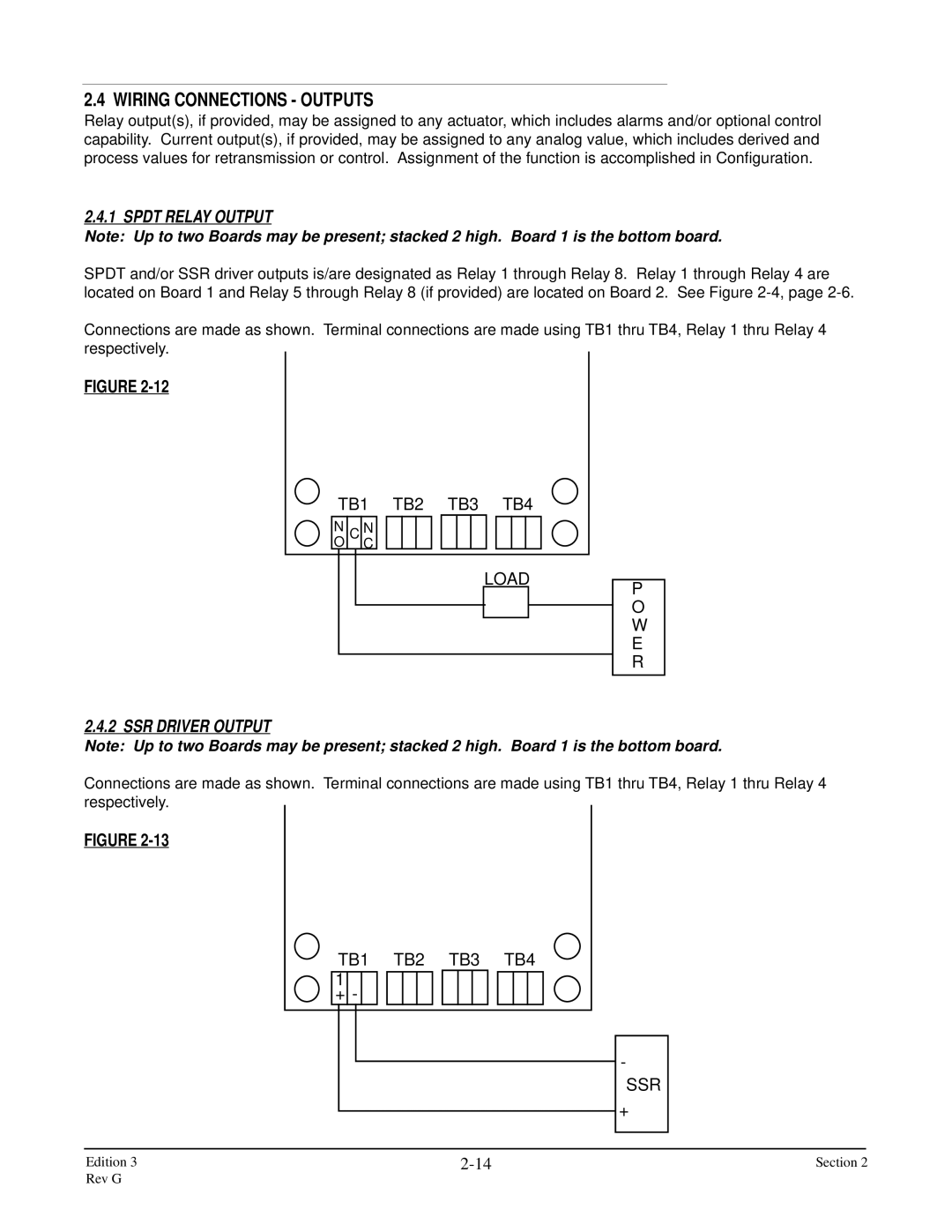 Anderson Manufacturing AV-9000 manual Wiring Connections Outputs, Spdt Relay Output, SSR Driver Output 