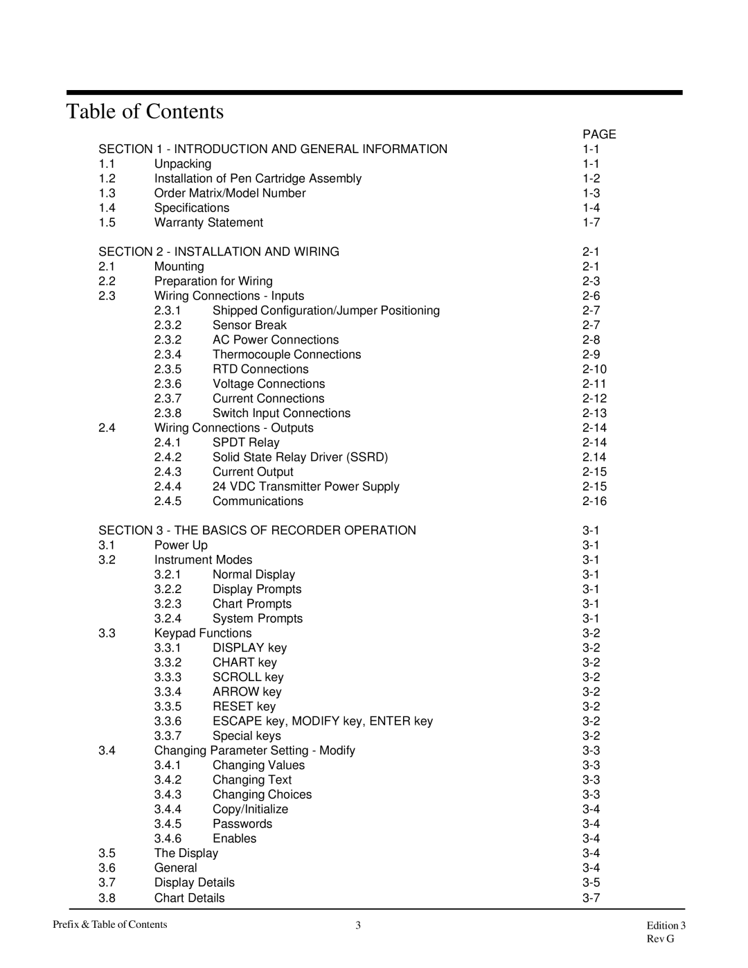 Anderson Manufacturing AV-9000 manual Table of Contents 