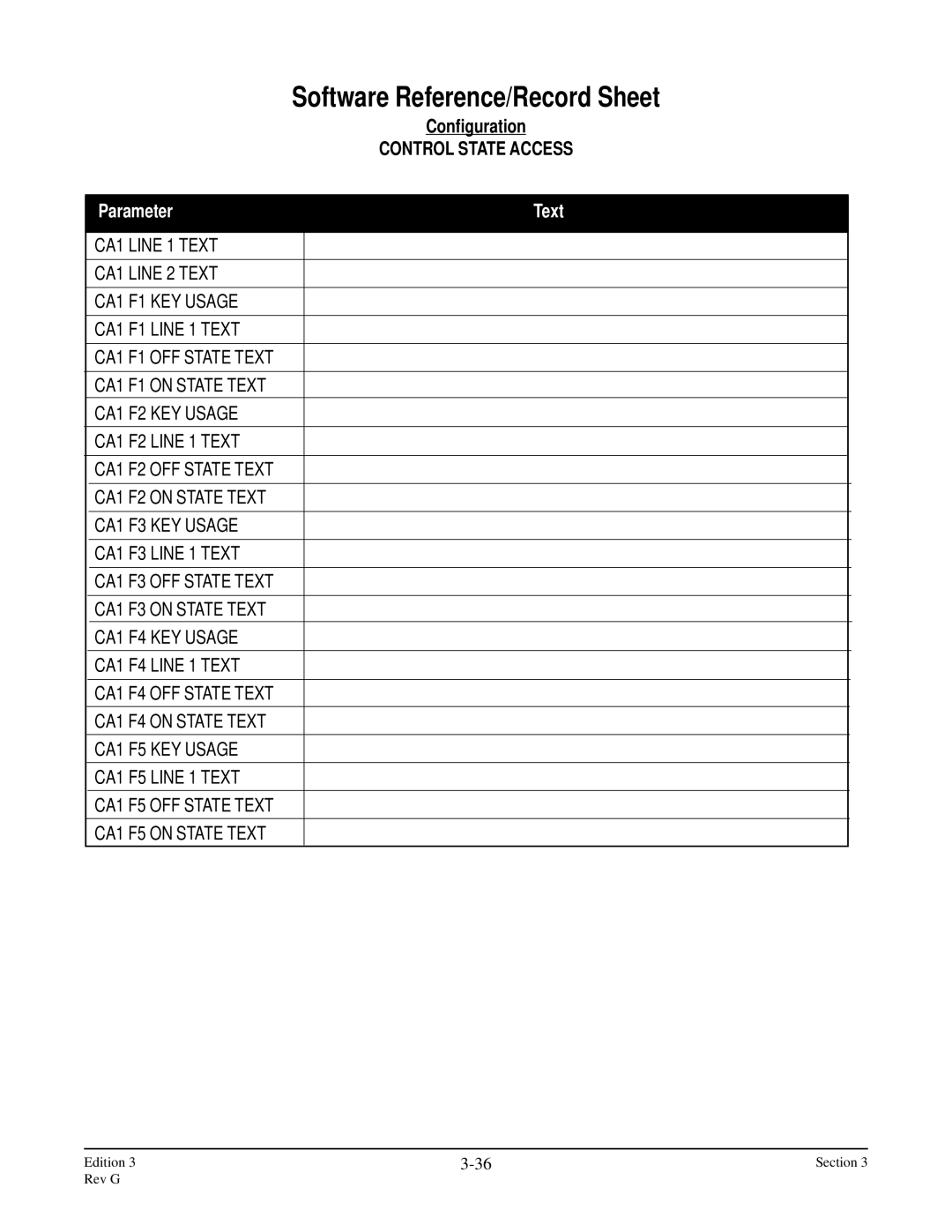 Anderson Manufacturing AV-9000 manual Software Reference/Record Sheet 