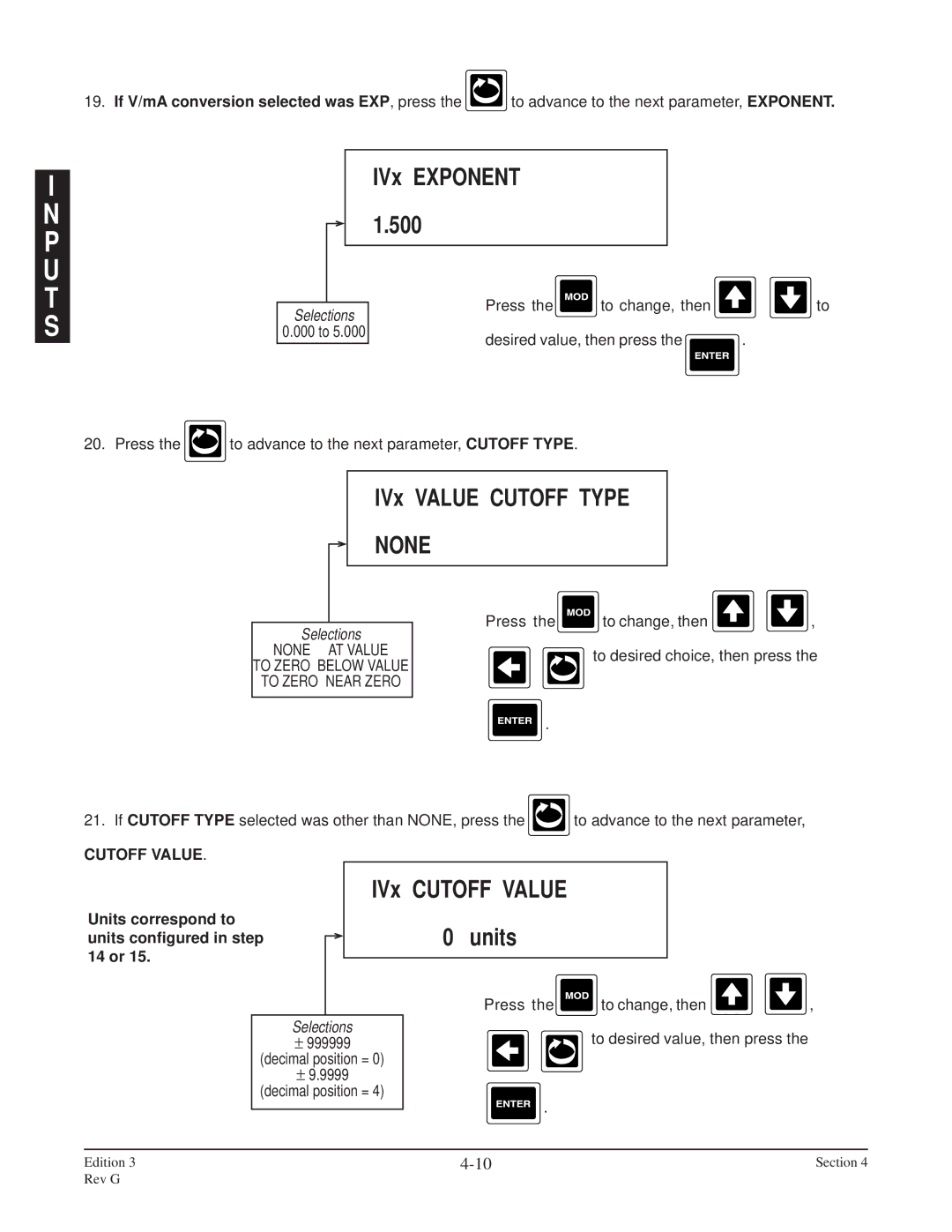 Anderson Manufacturing AV-9000 manual IVx Exponent 500, IVx Value Cutoff Type, None, IVx Cutoff Value 