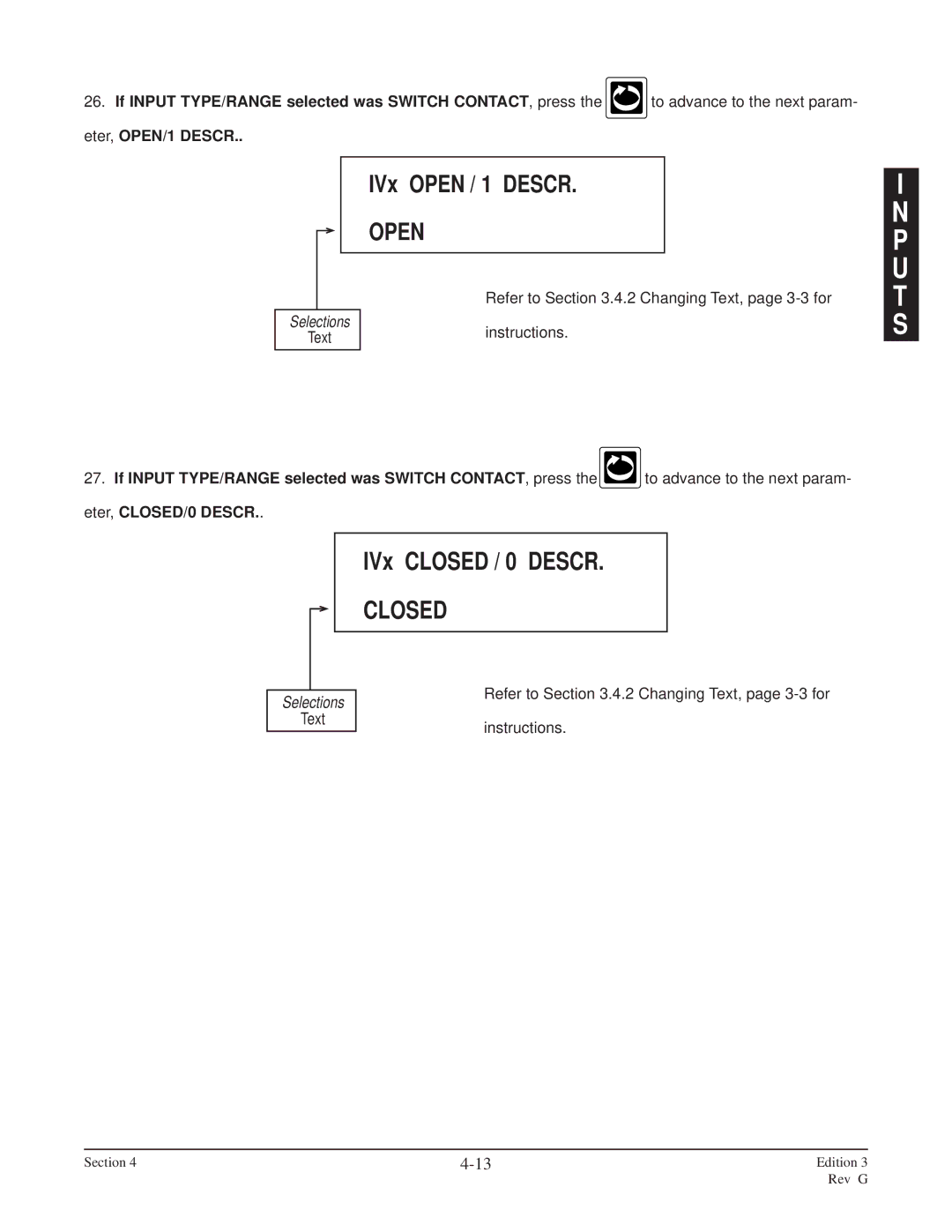 Anderson Manufacturing AV-9000 manual IVx Closed / 0 Descr, IVx Open / 1 Descr 