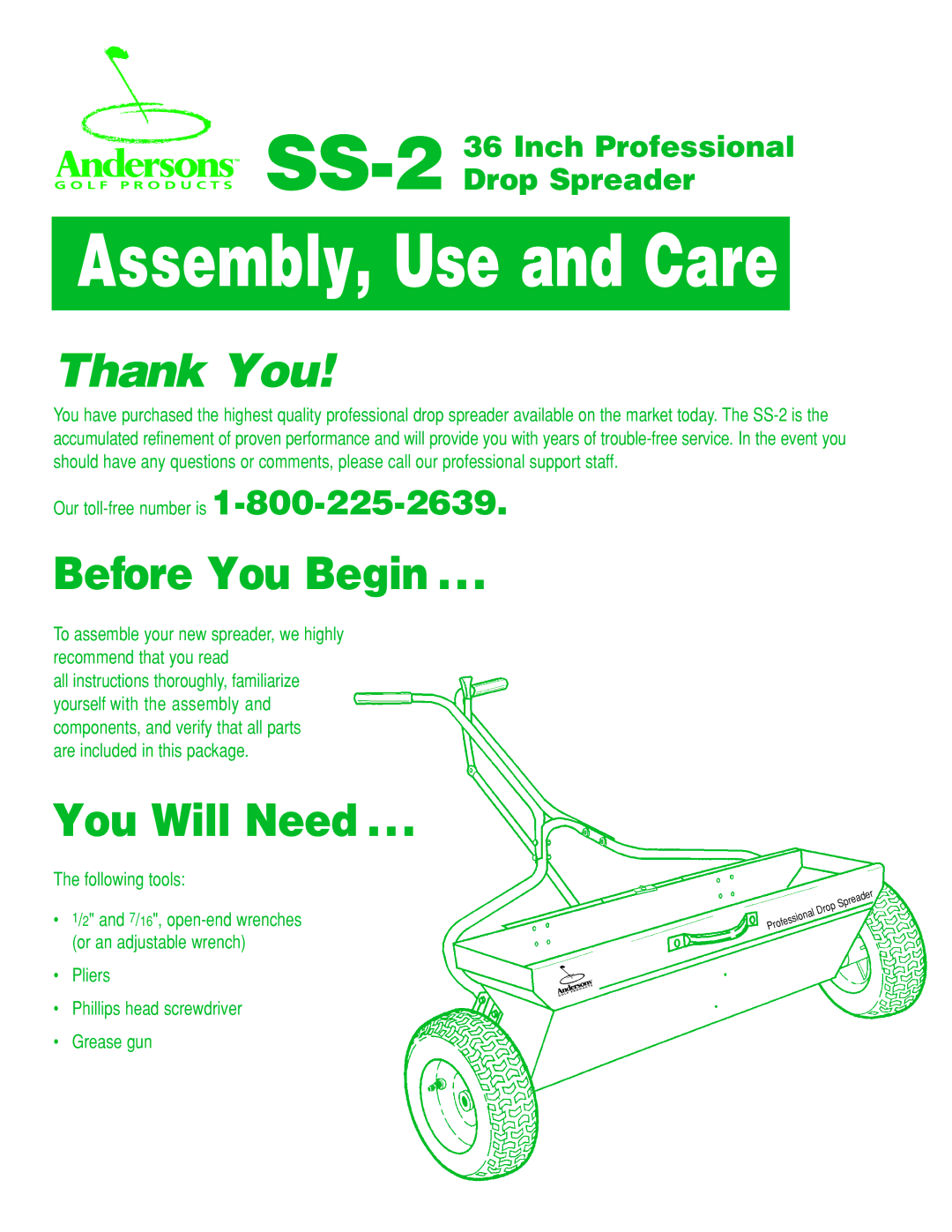 Anderson Manufacturing SS-2 manual Assembly, Use and Care 