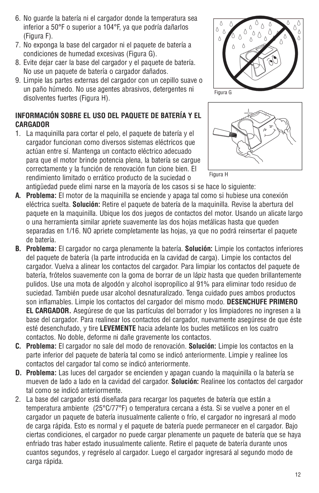 Andis Company Andis AGR+ AGRC manual Cargador funcionan como diversos sistemas eléctricos que 