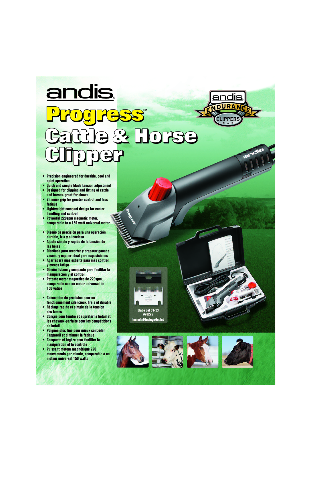 Andis Company HP manual Slimmer grip for greater control and less fatigue 