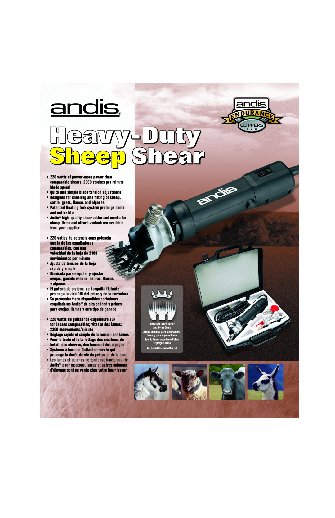 Andis Company LG-S manual Quick and simple blade tension adjustment, Ajuste de tensión de la hoja rápido y simple 