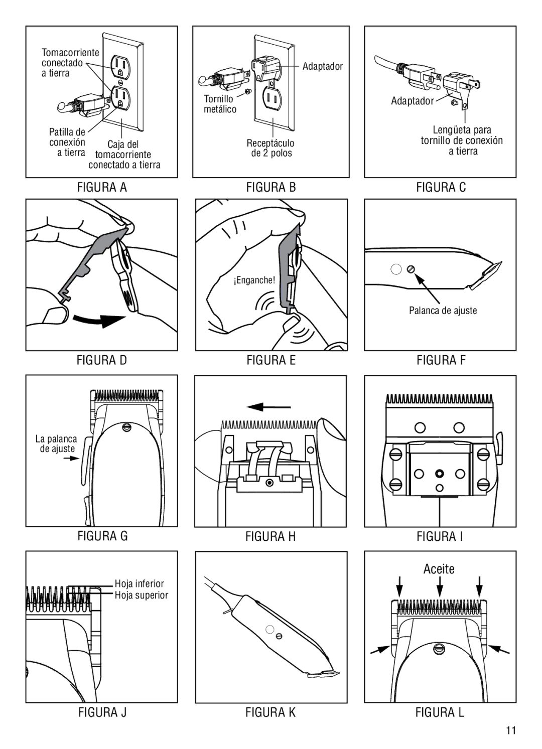 Andis Company GC, ML manual Figura a 