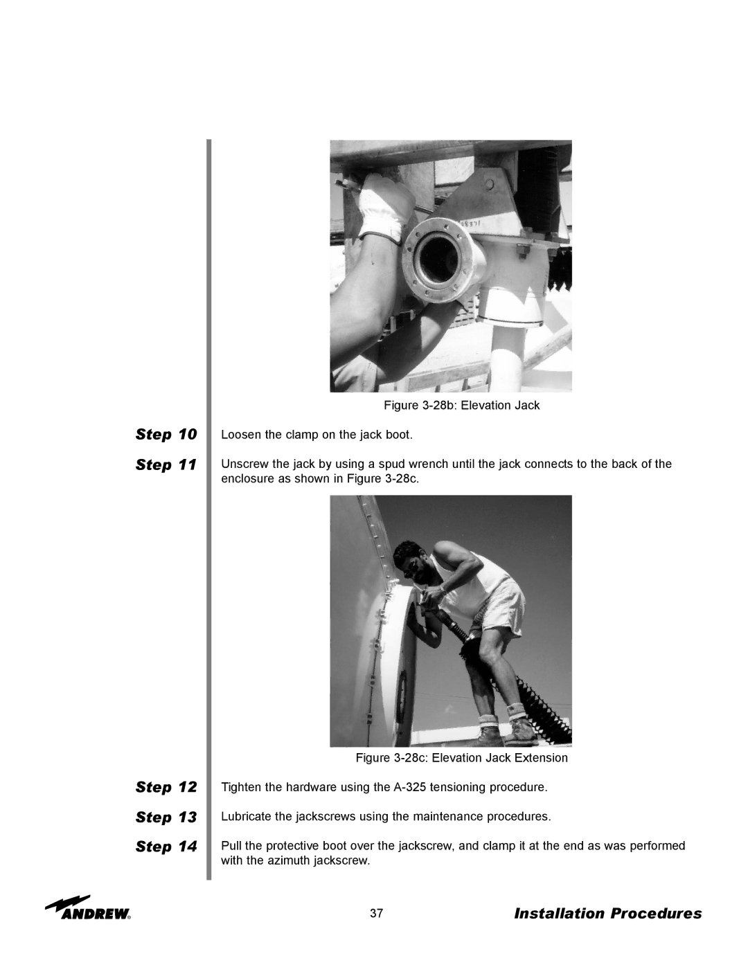 Andrew 3.7-Meter Earth Station Antenna manual Step 