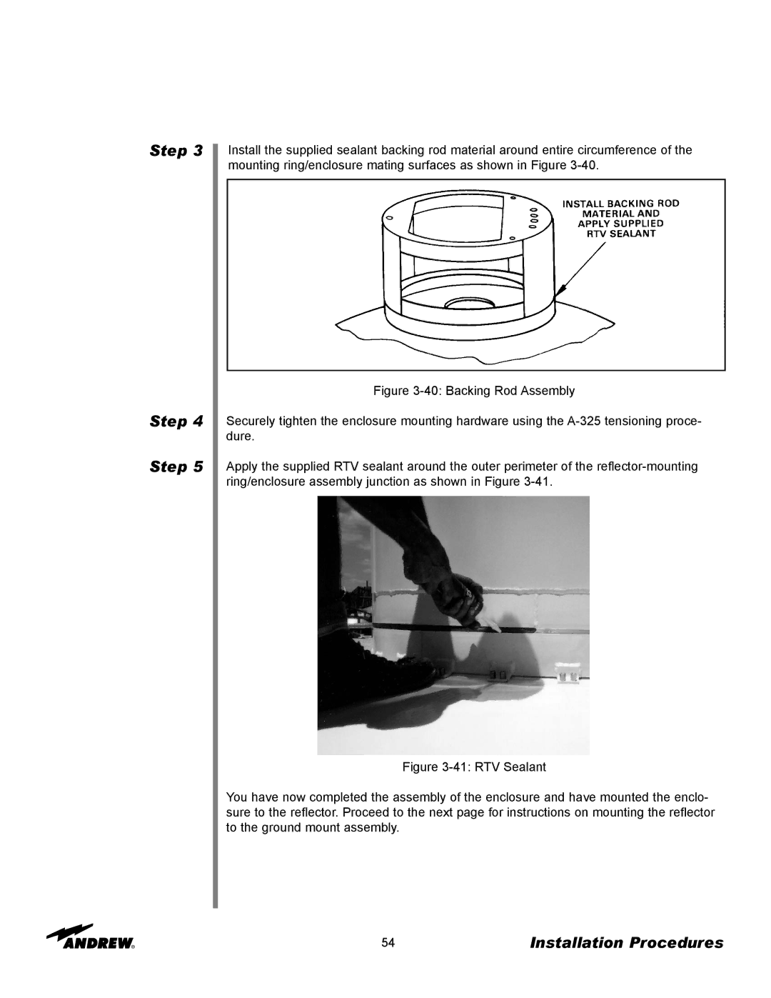 Andrew 3.7-Meter Earth Station Antenna manual Step 