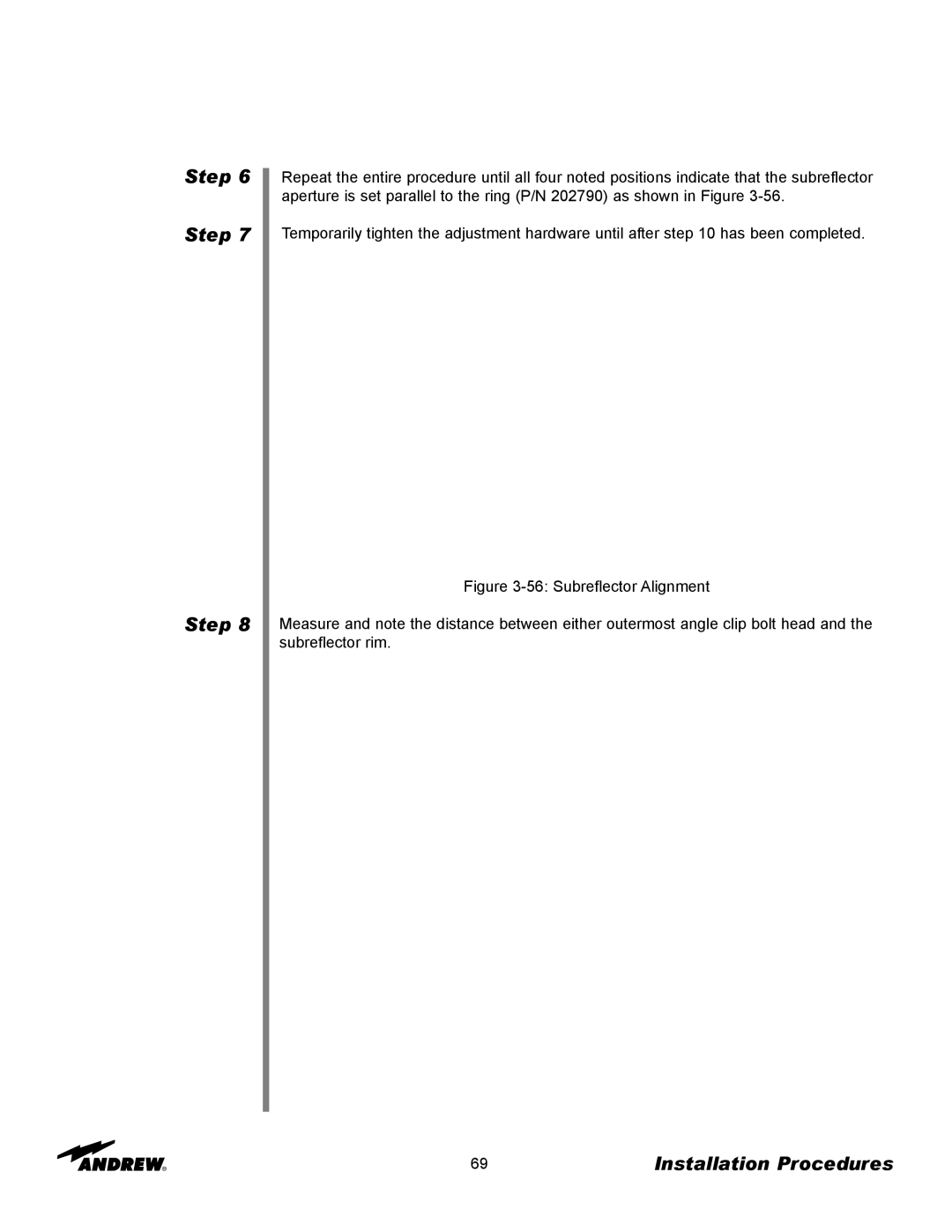 Andrew 3.7-Meter Earth Station Antenna manual Step 