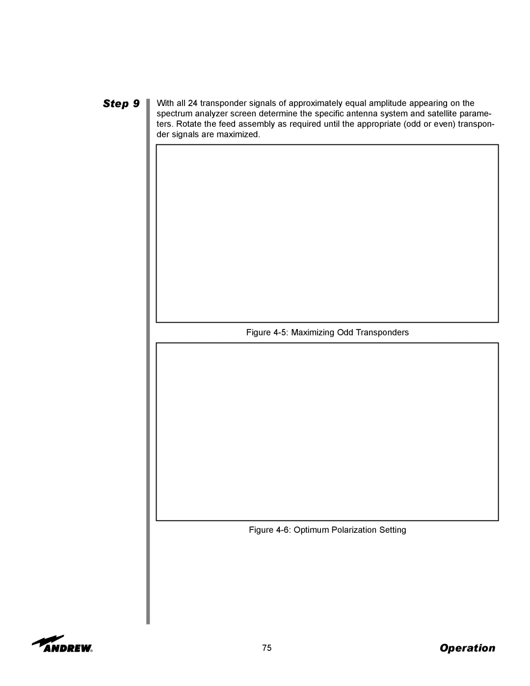 Andrew 3.7-Meter Earth Station Antenna manual Maximizing Odd Transponders 