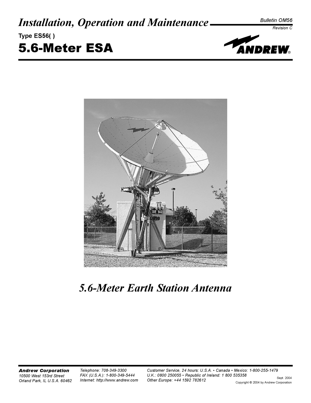 Andrew 5.6-Meter ESA manual 