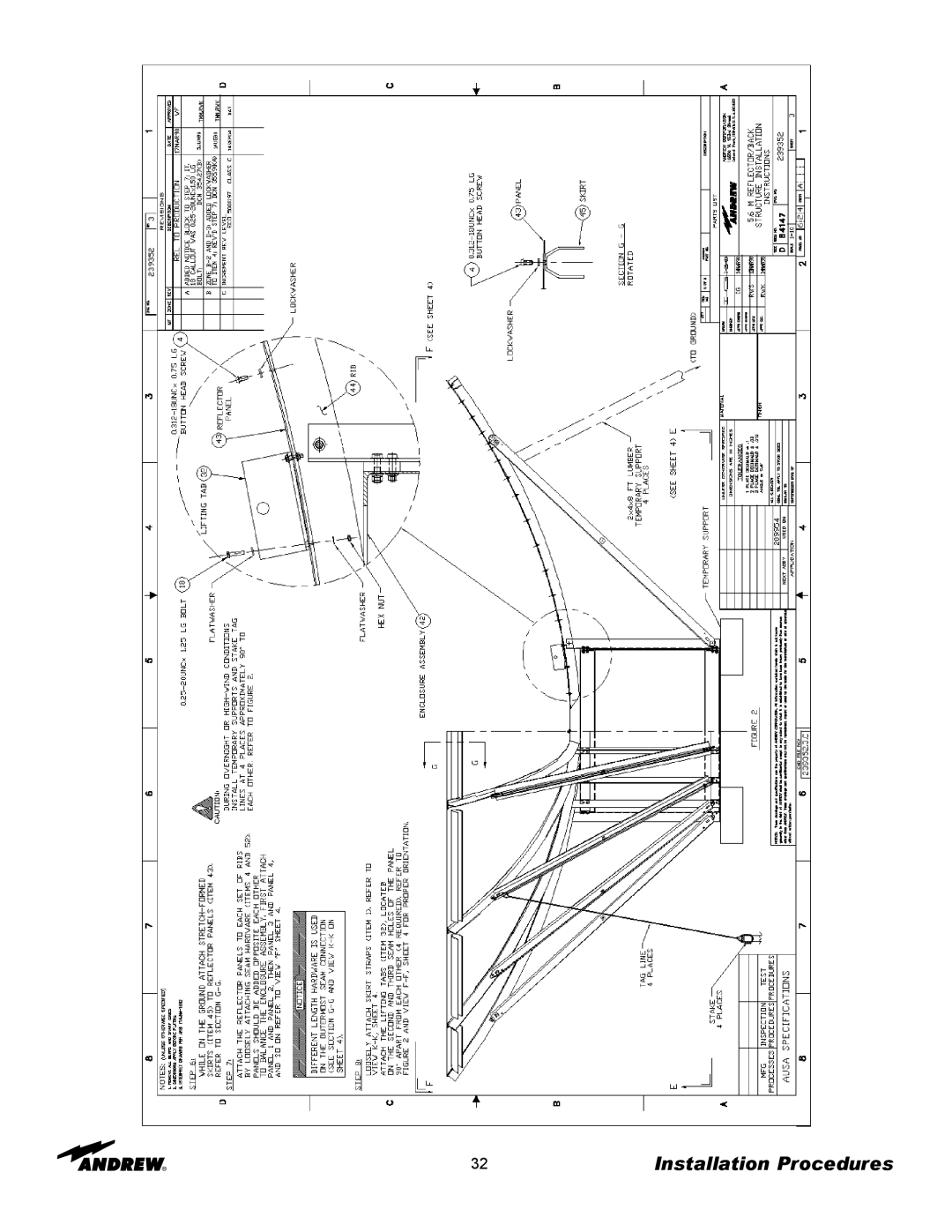 Andrew 5.6-Meter ESA manual Installation Procedures 