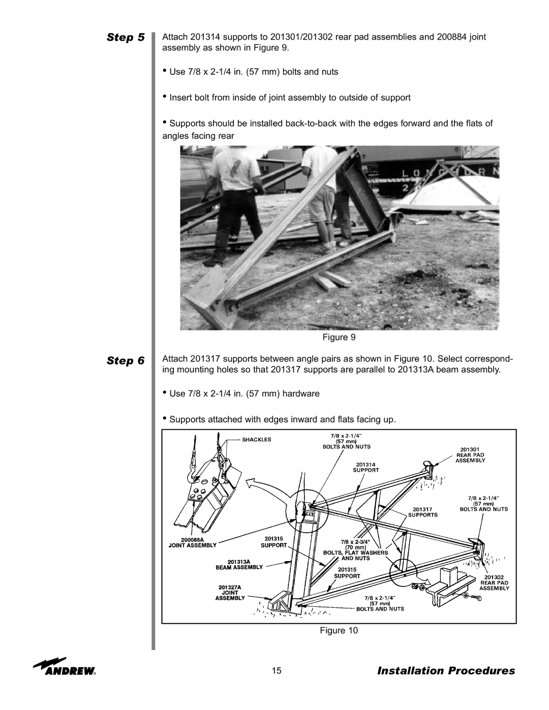 Andrew 7.6-Meter ESA manual Step 