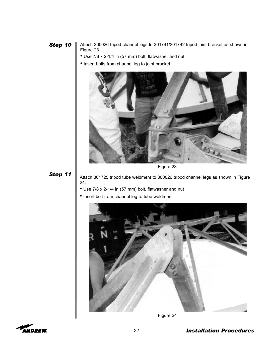 Andrew 7.6-Meter ESA manual Step 