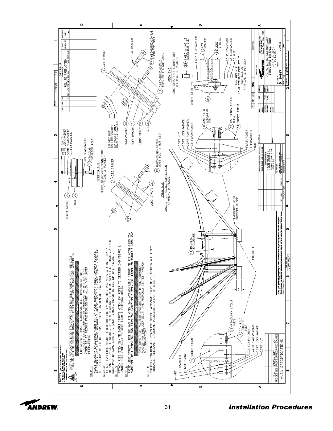 Andrew 7.6-Meter ESA manual Installation Procedures 