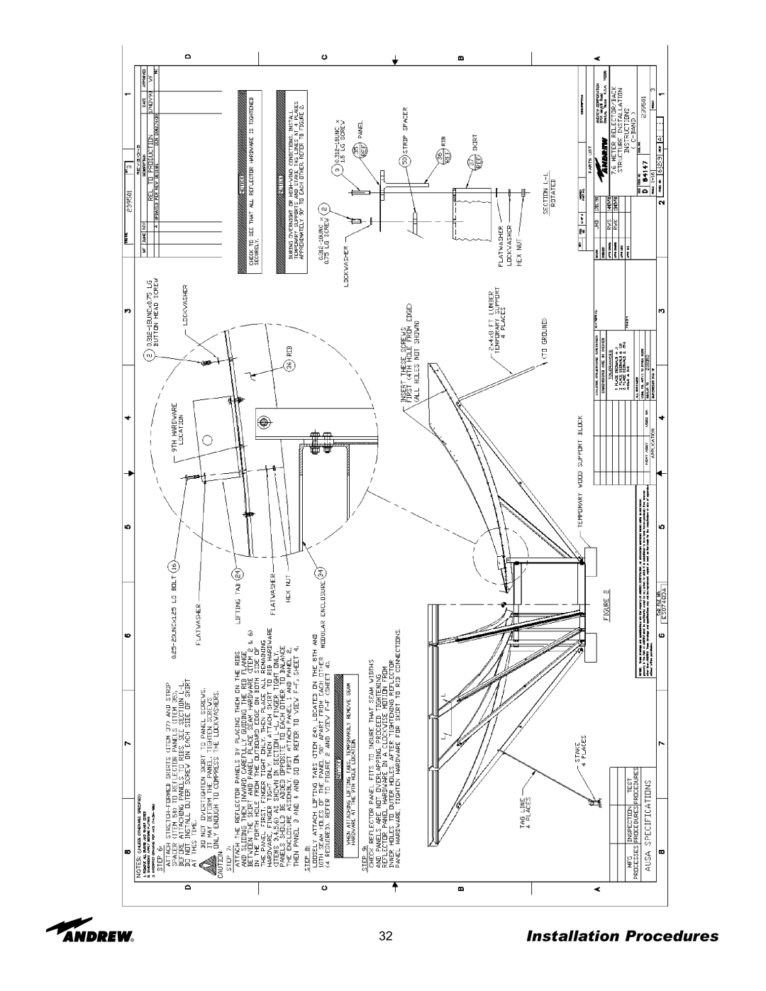 Andrew 7.6-Meter ESA manual Installation Procedures 