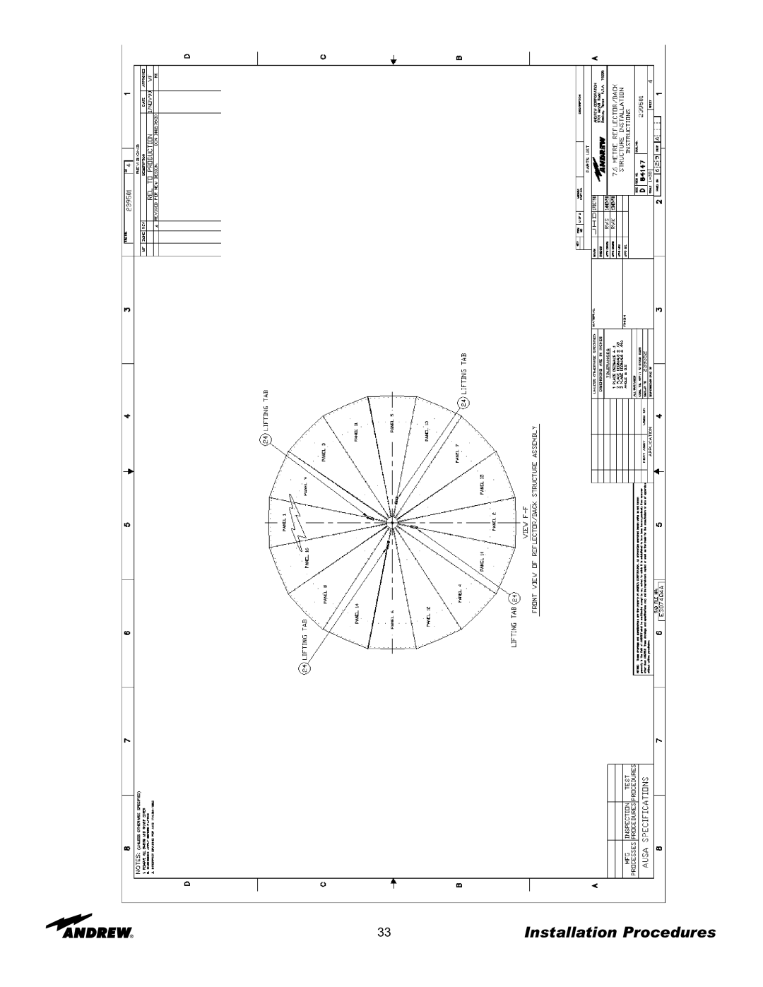 Andrew 7.6-Meter ESA manual Installation Procedures 