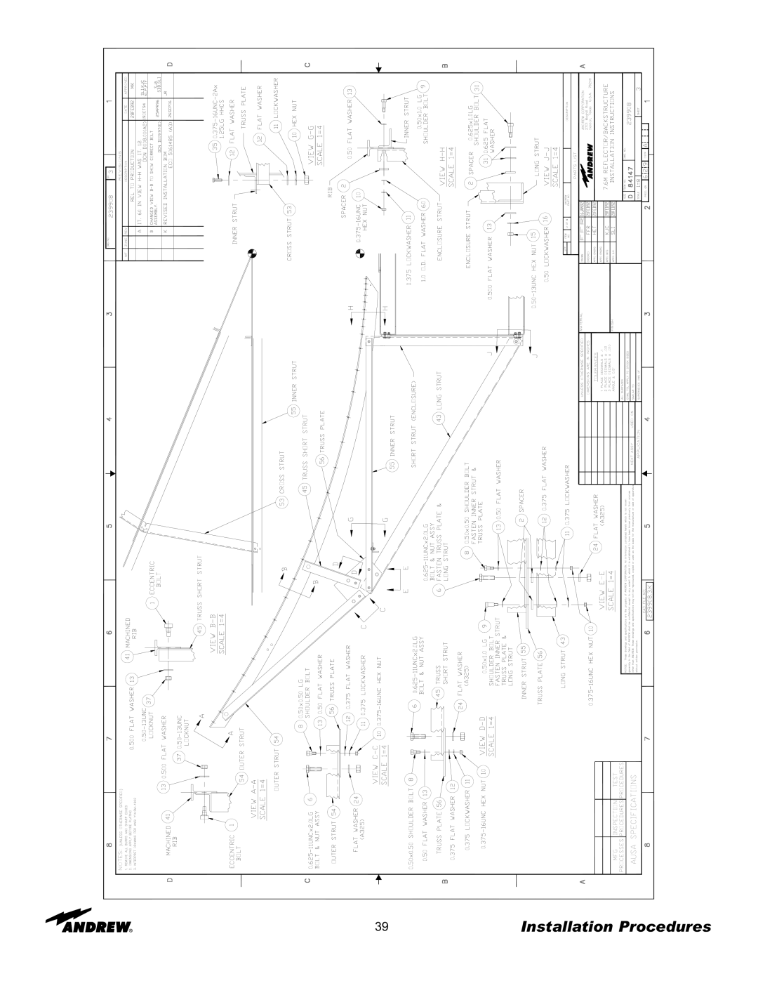 Andrew 7.6-Meter ESA manual Installation Procedures 