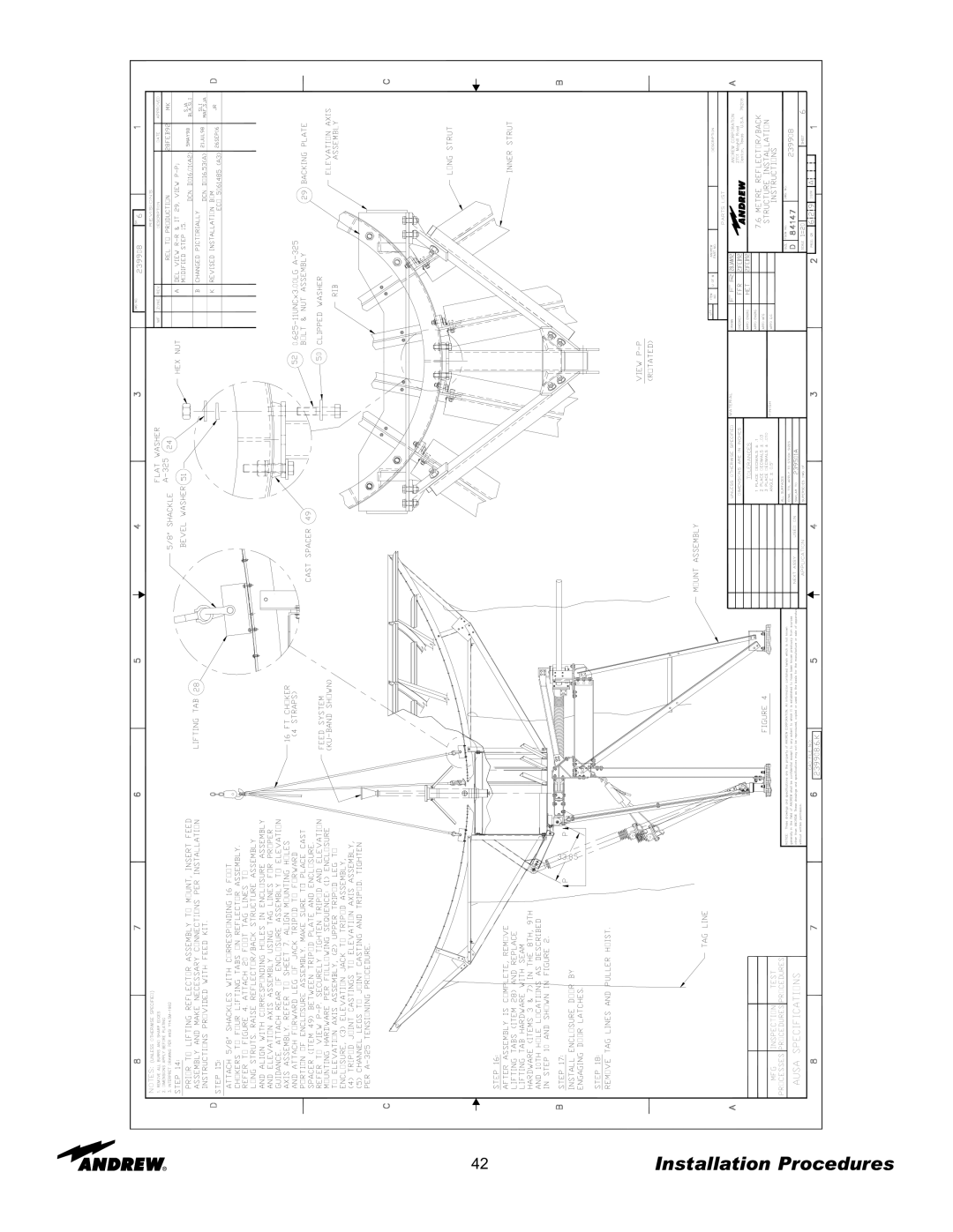 Andrew 7.6-Meter ESA manual Installation Procedures 