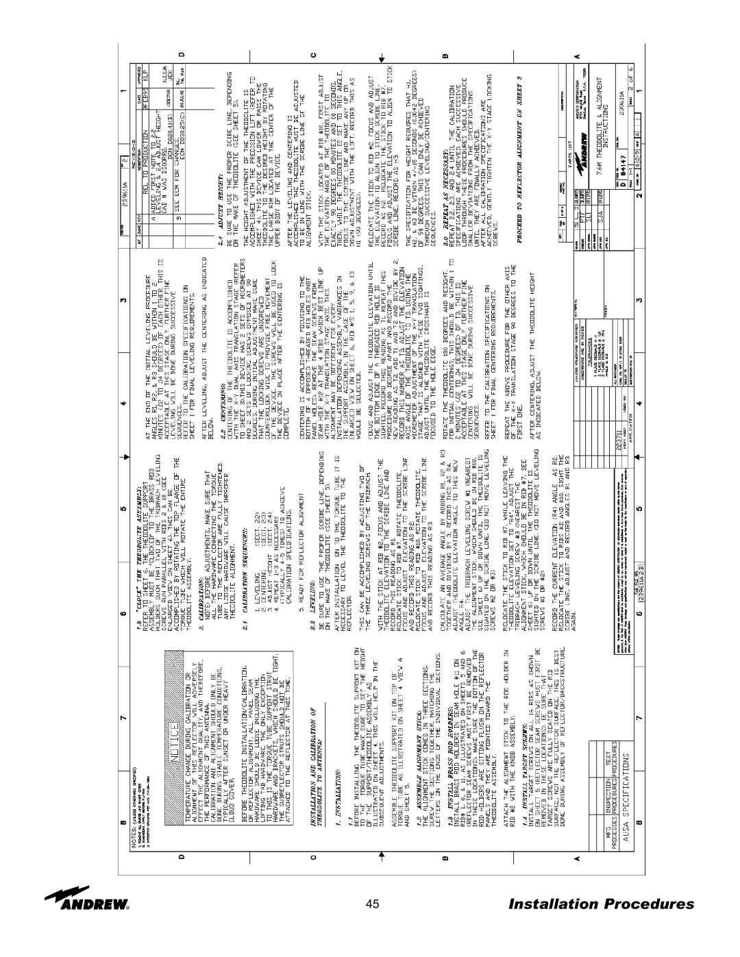 Andrew 7.6-Meter ESA manual Installation Procedures 