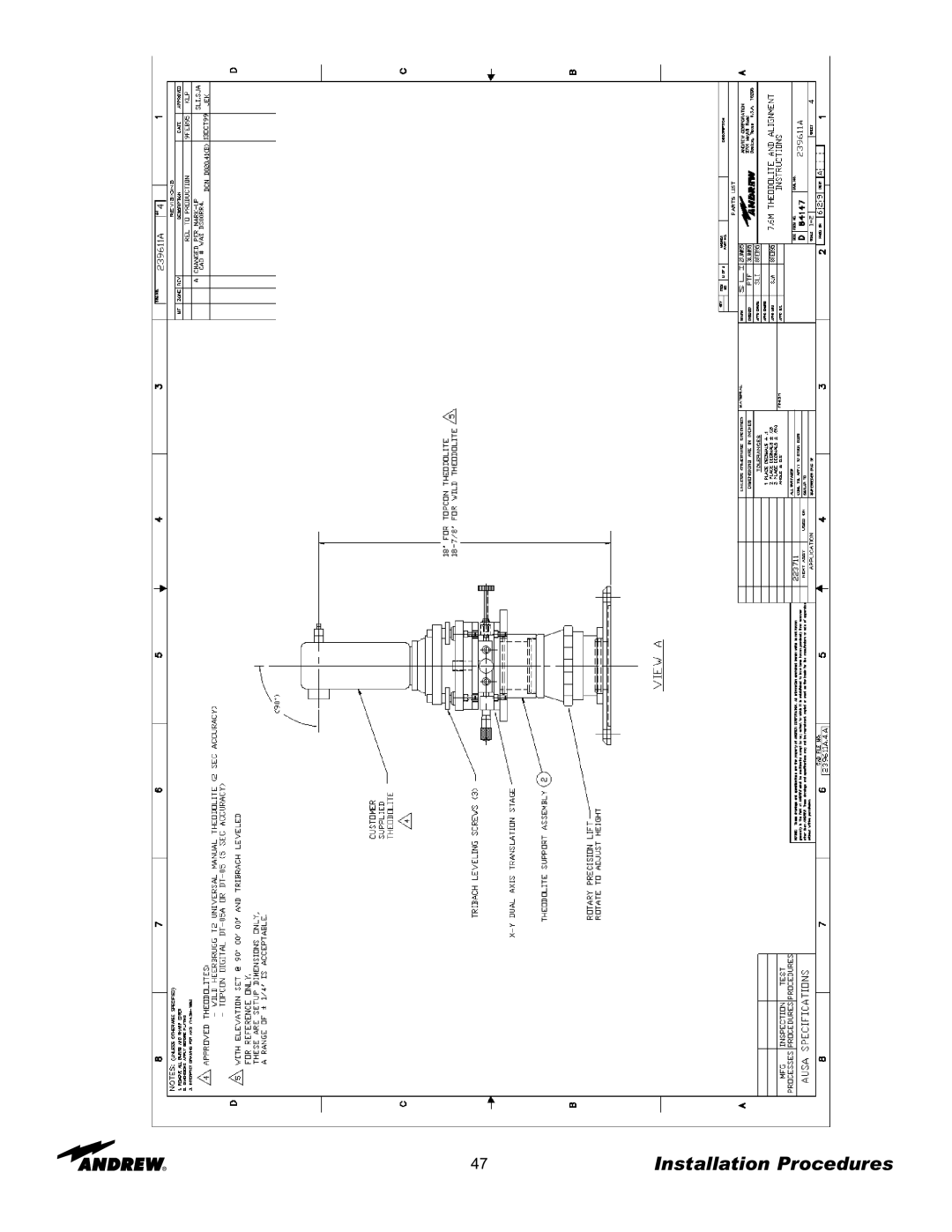 Andrew 7.6-Meter ESA manual Installation Procedures 