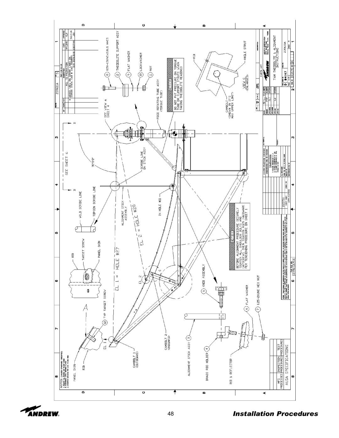 Andrew 7.6-Meter ESA manual Installation Procedures 