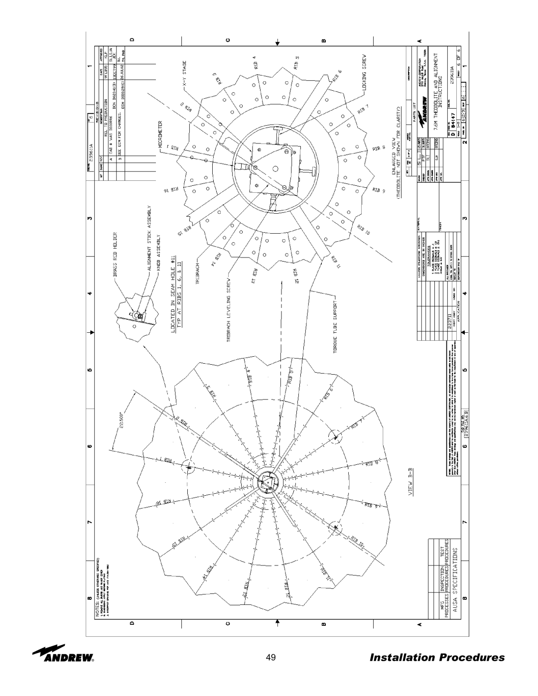 Andrew 7.6-Meter ESA manual Installation Procedures 