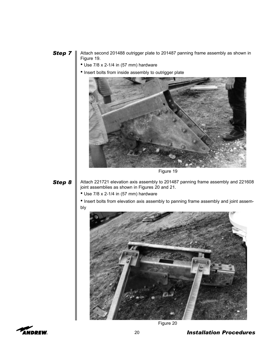 Andrew 7.6-Meter ESA manual Step Step, Installation Procedures 
