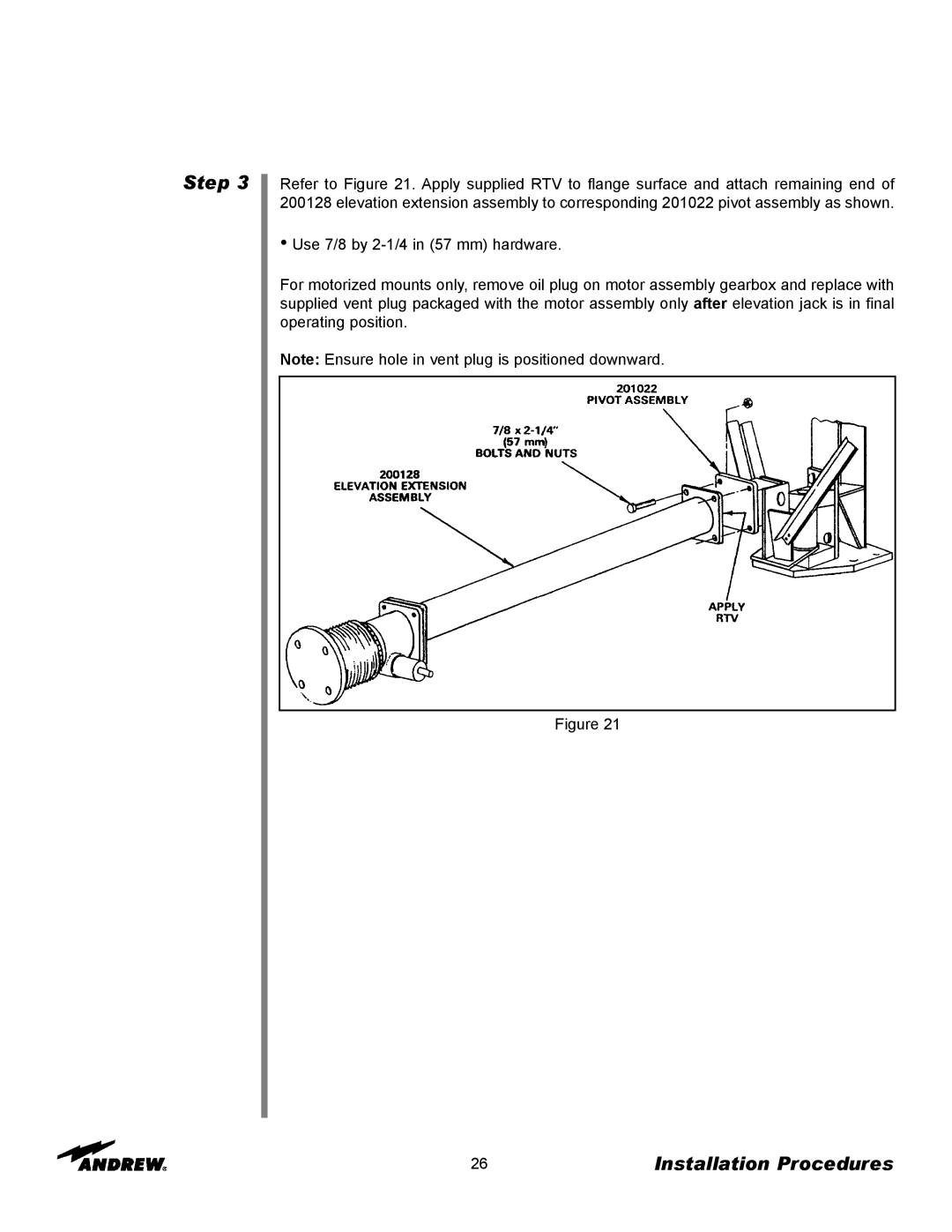 Andrew 9.3-Meter ESA manual Step 