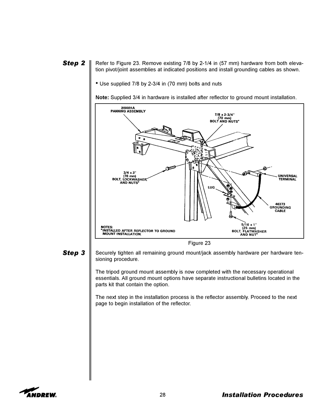 Andrew 9.3-Meter ESA manual Step 