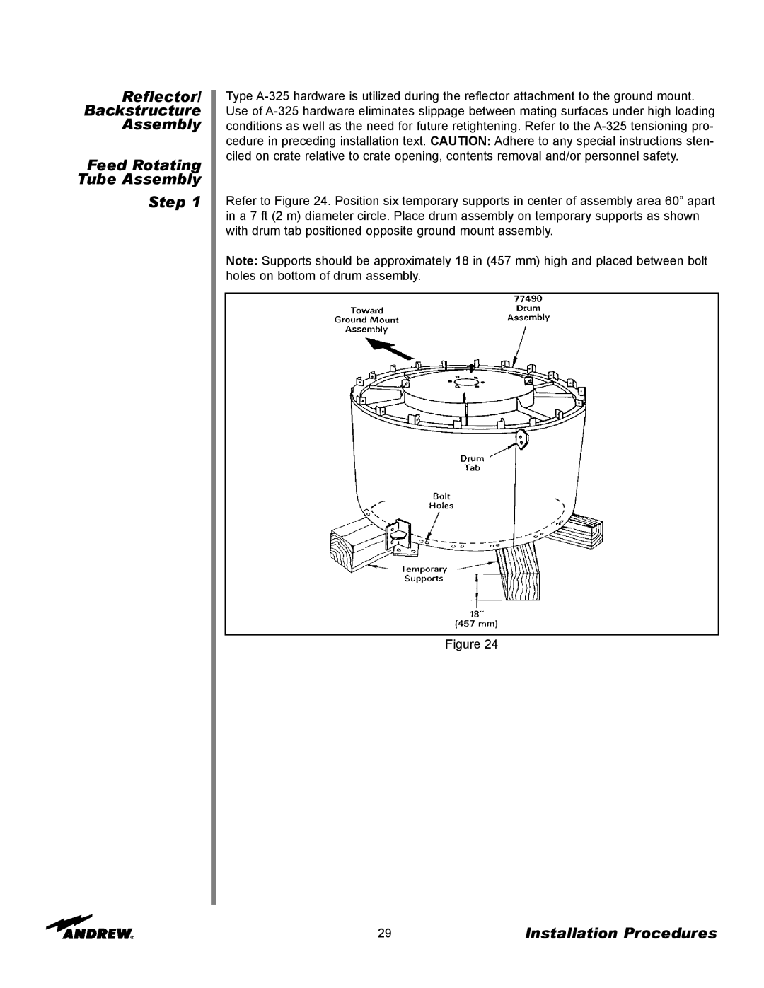 Andrew 9.3-Meter ESA manual Installation Procedures 