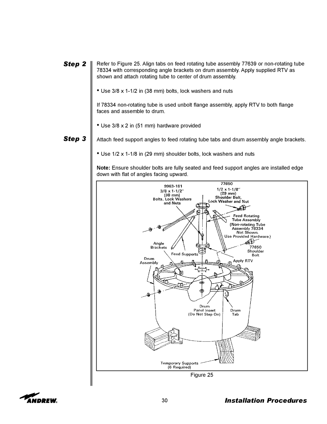 Andrew 9.3-Meter ESA manual Step 