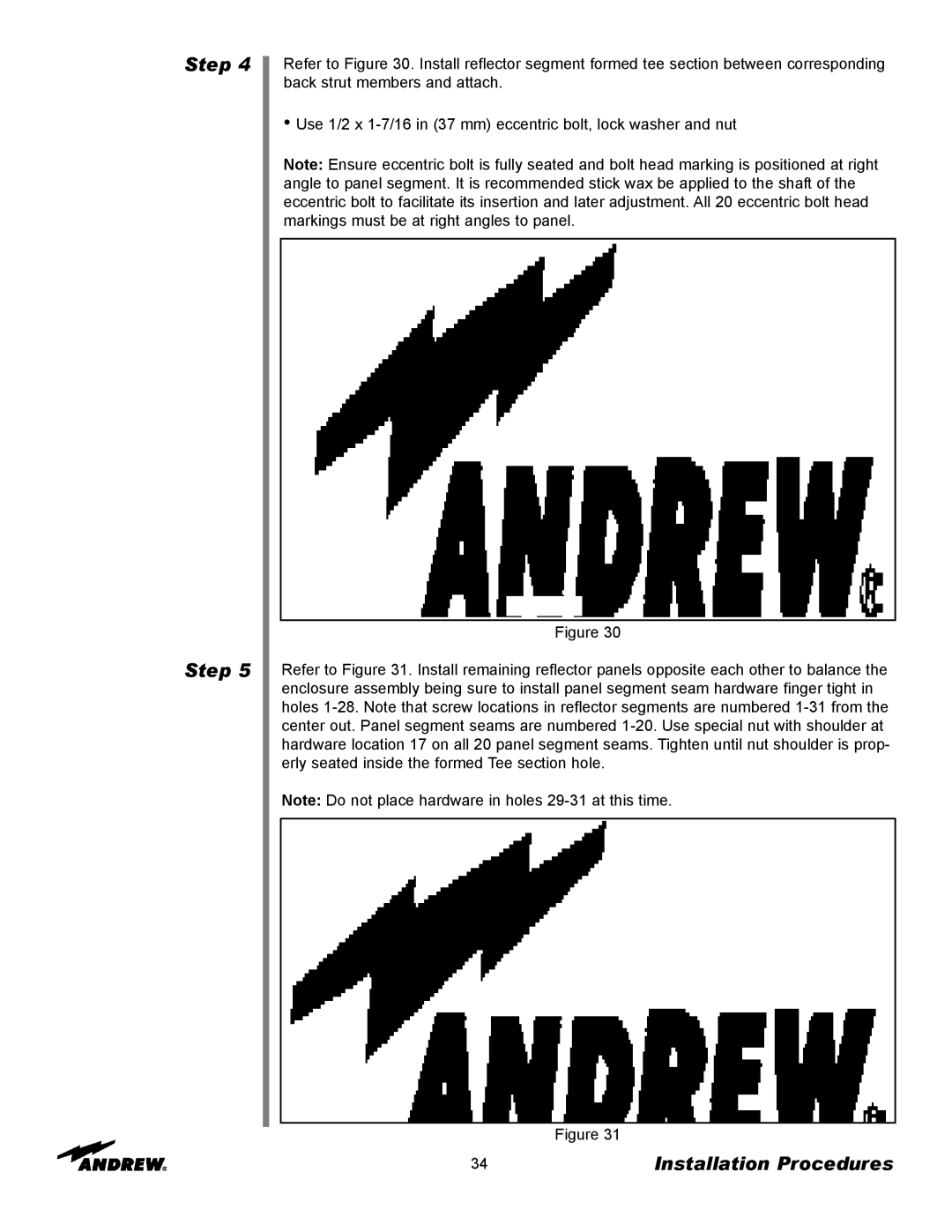 Andrew 9.3-Meter ESA manual Step 