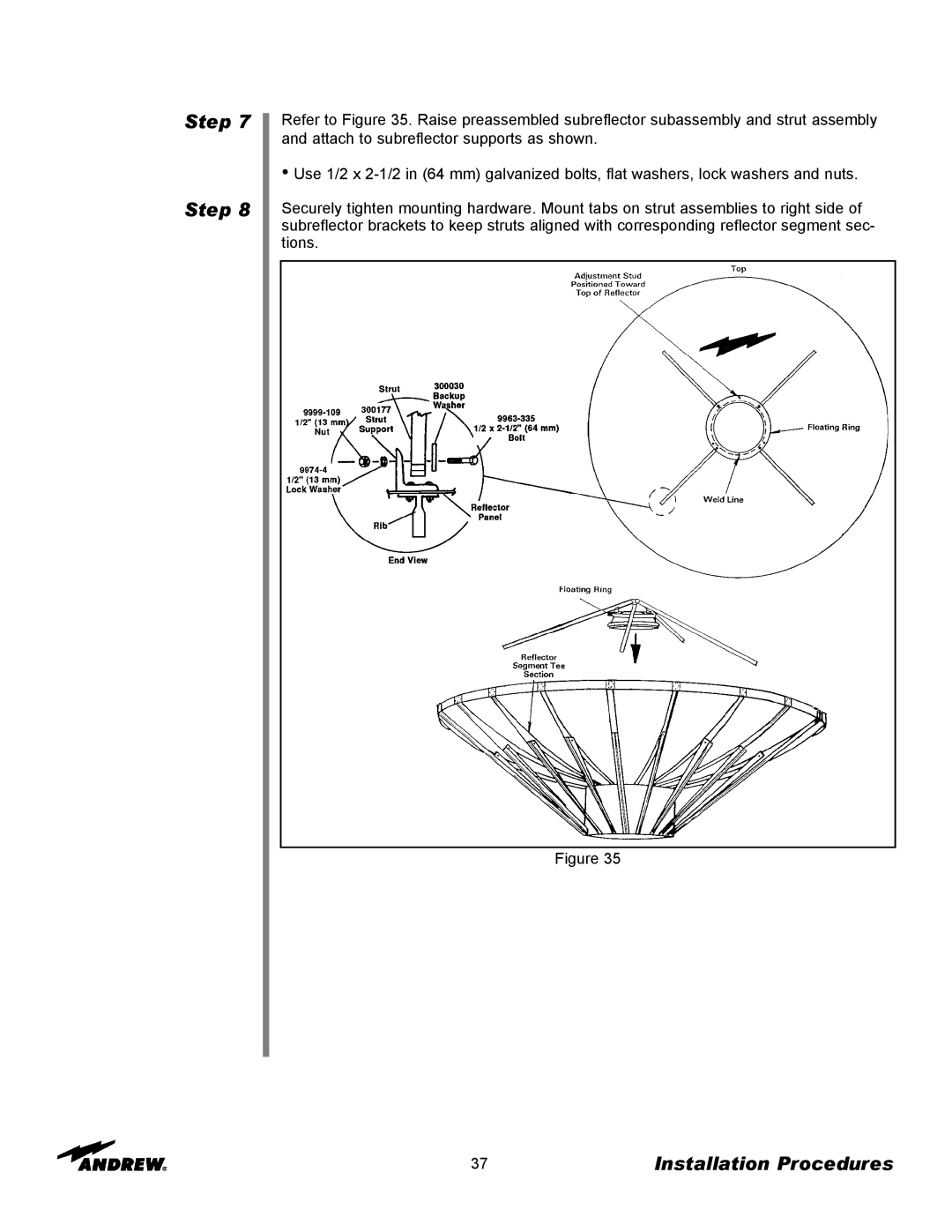 Andrew 9.3-Meter ESA manual Step 