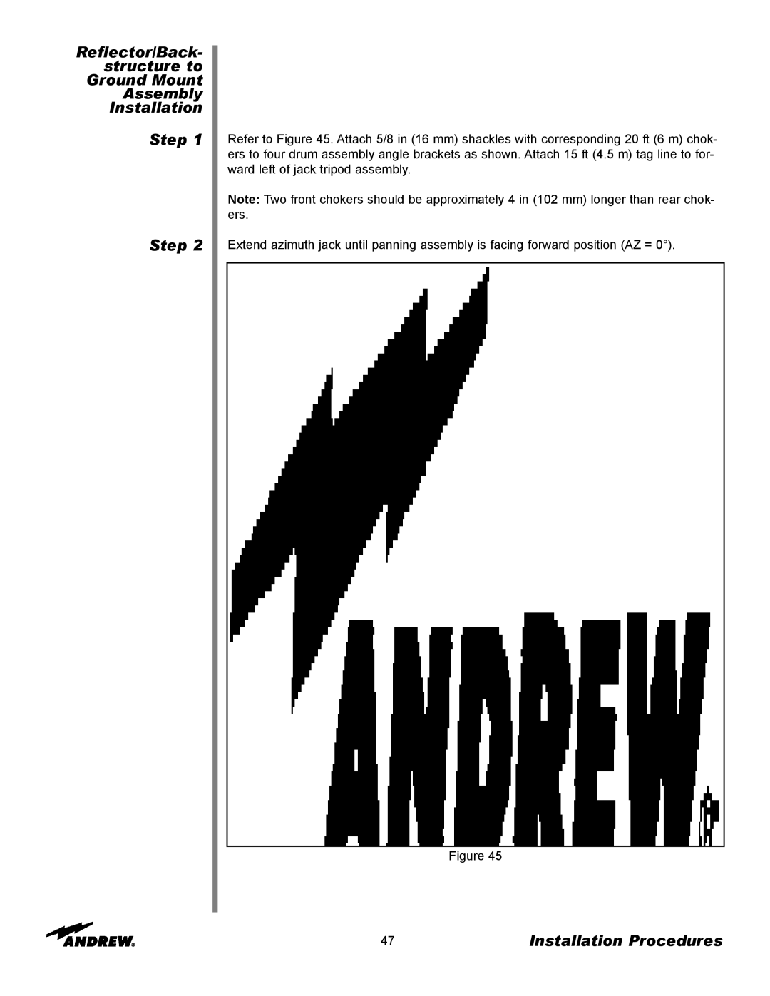 Andrew 9.3-Meter ESA manual Installation Procedures 