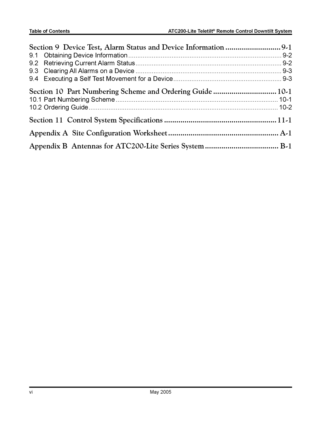 Andrew ATC200-Lite manual Part Numbering Scheme and Ordering Guide 10-1 