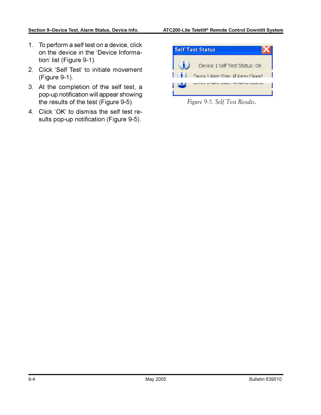 Andrew ATC200-Lite manual Self Test Results 