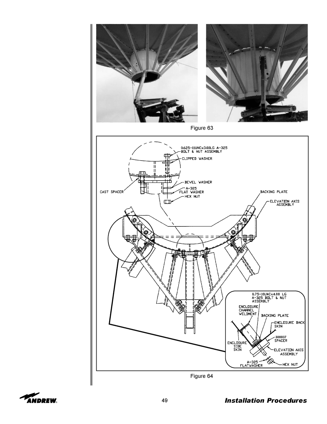 Andrew ES73 manual Installation Procedures 