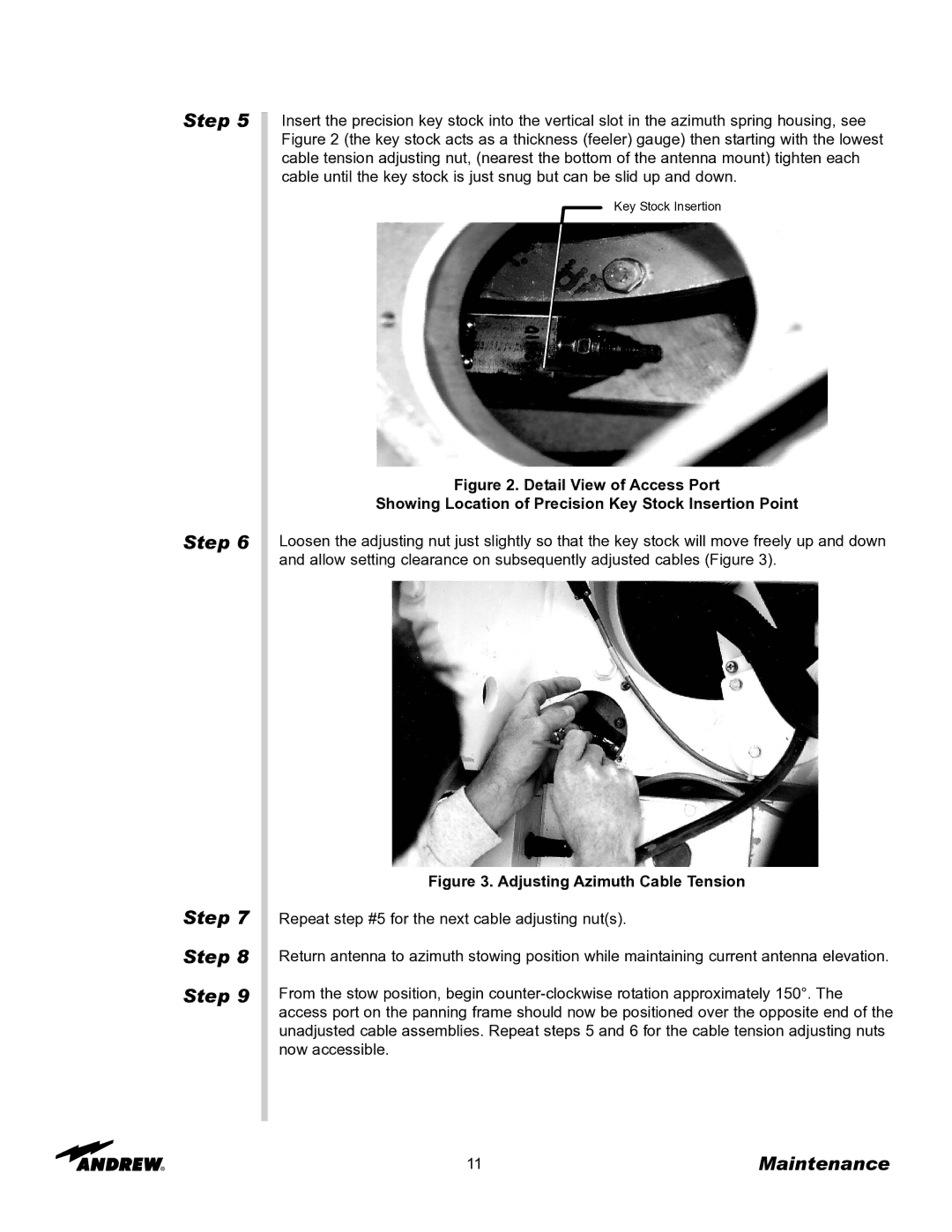 Andrew OM24SNG-RC manual Adjusting Azimuth Cable Tension 