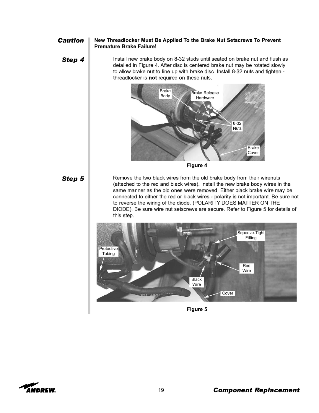 Andrew OM24SNG-RC manual Brake Brake Release 