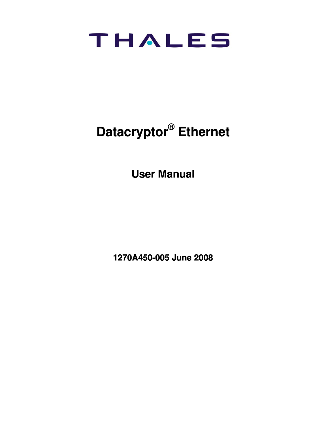Angenieux user manual 1270A450-005 June, Datacryptor Ethernet, User Manual 