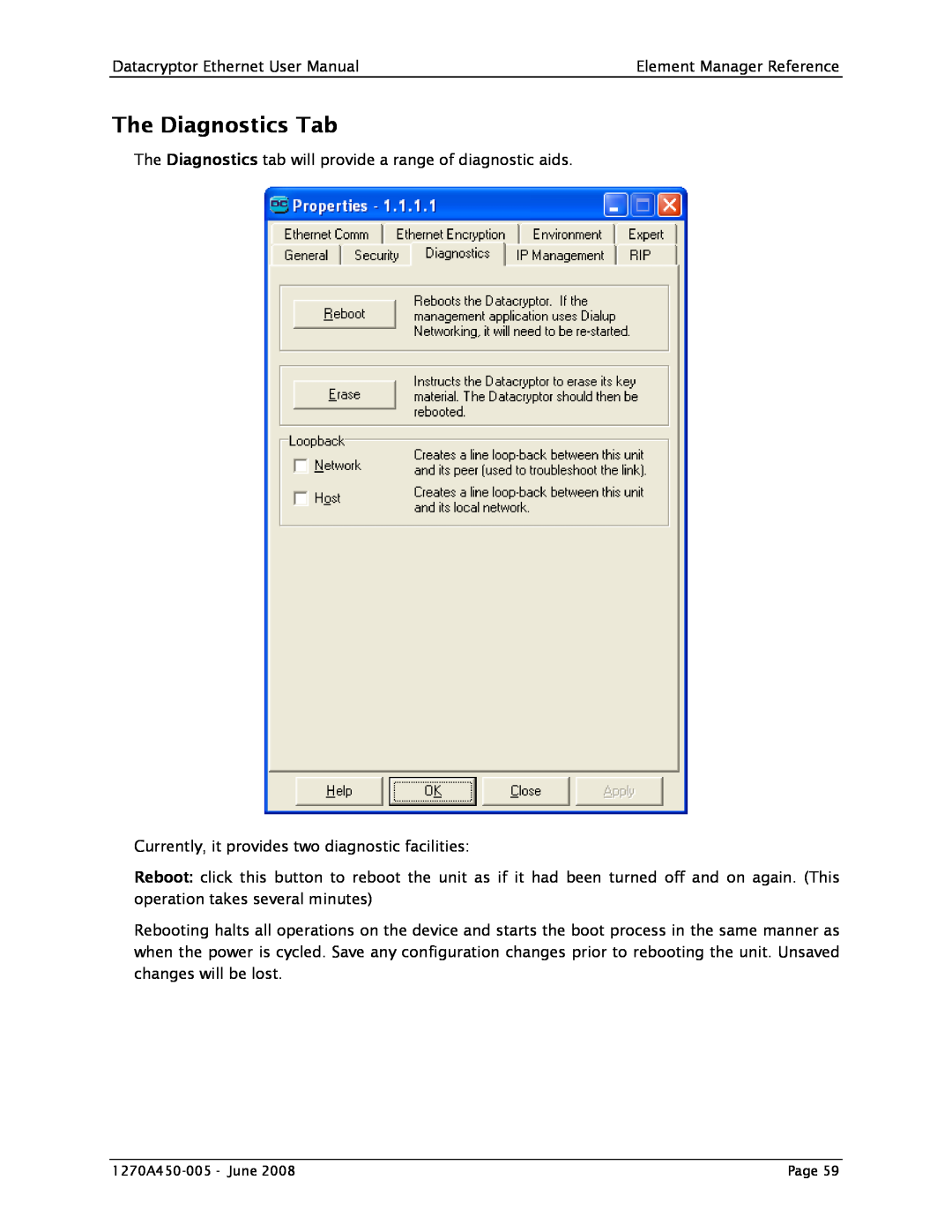 Angenieux 1270A450-005 user manual The Diagnostics Tab 