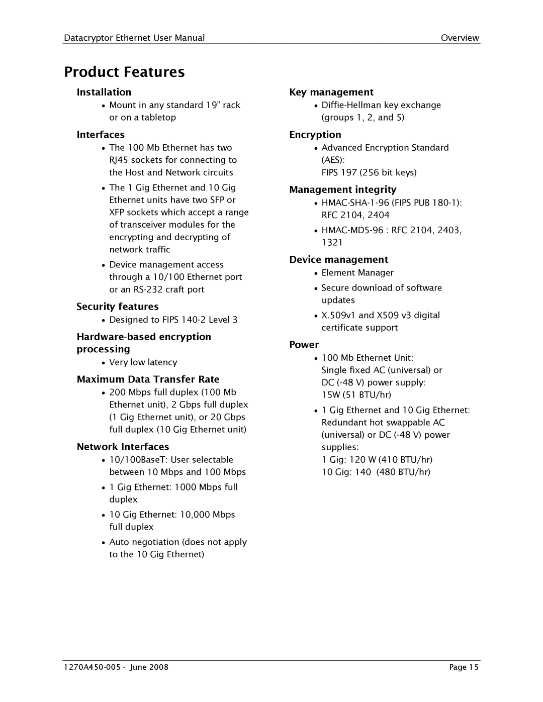 Angenieux 1270A450-005 user manual Product Features 