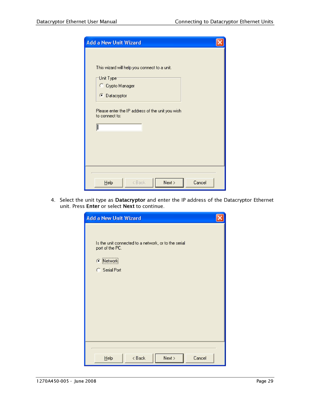 Angenieux 1270A450-005 user manual Connecting to Datacryptor Ethernet Units 