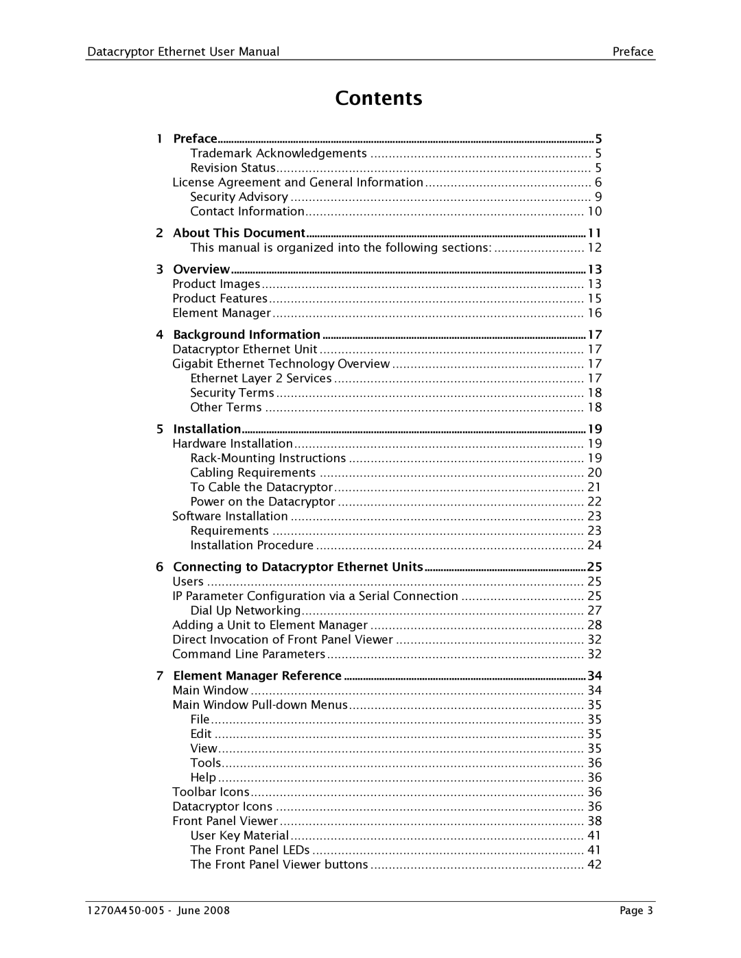 Angenieux 1270A450-005 user manual Contents 